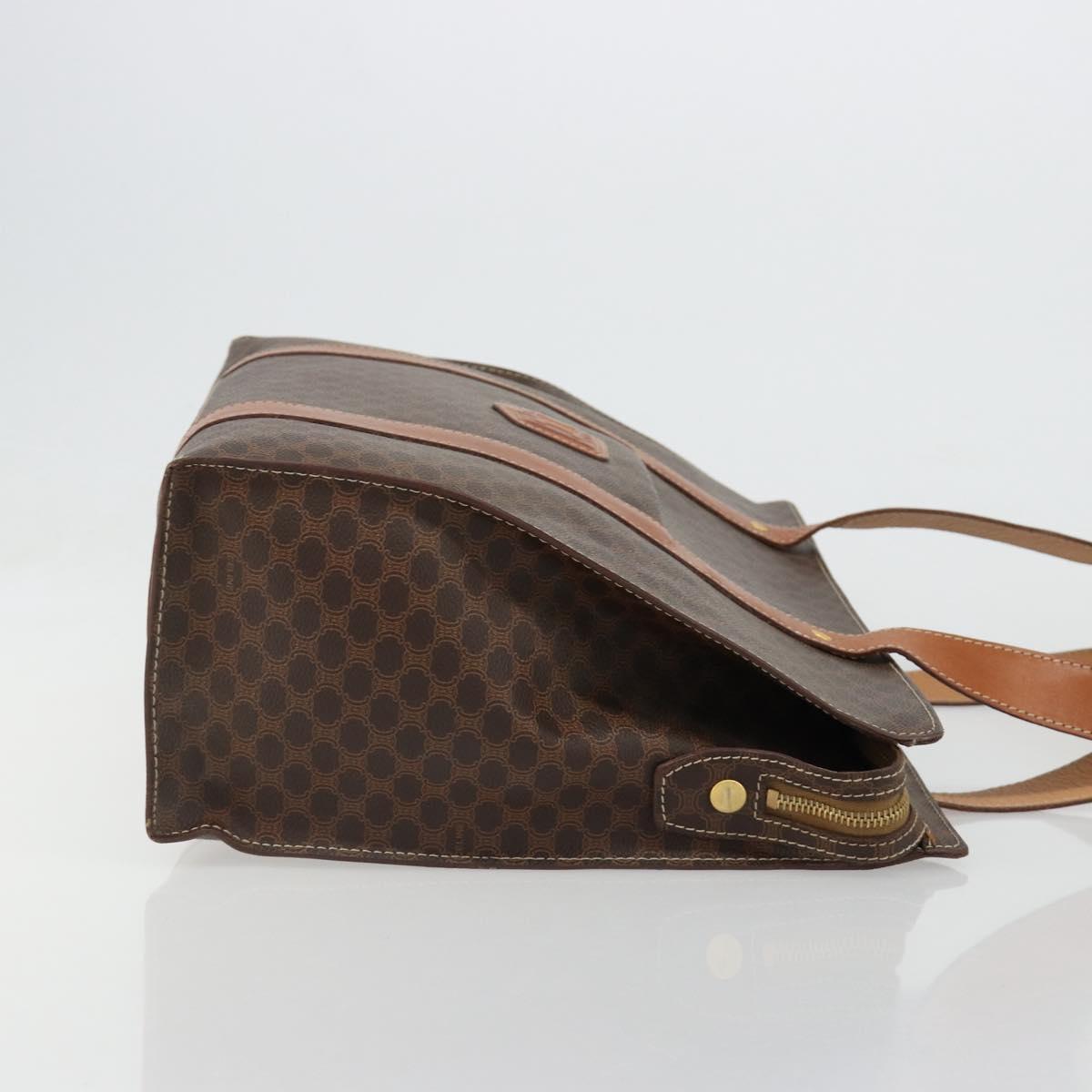 CELINE Macadam Canvas Tote Bag PVC Leather Brown Gold Auth ep14781 - Jerrillo image 3