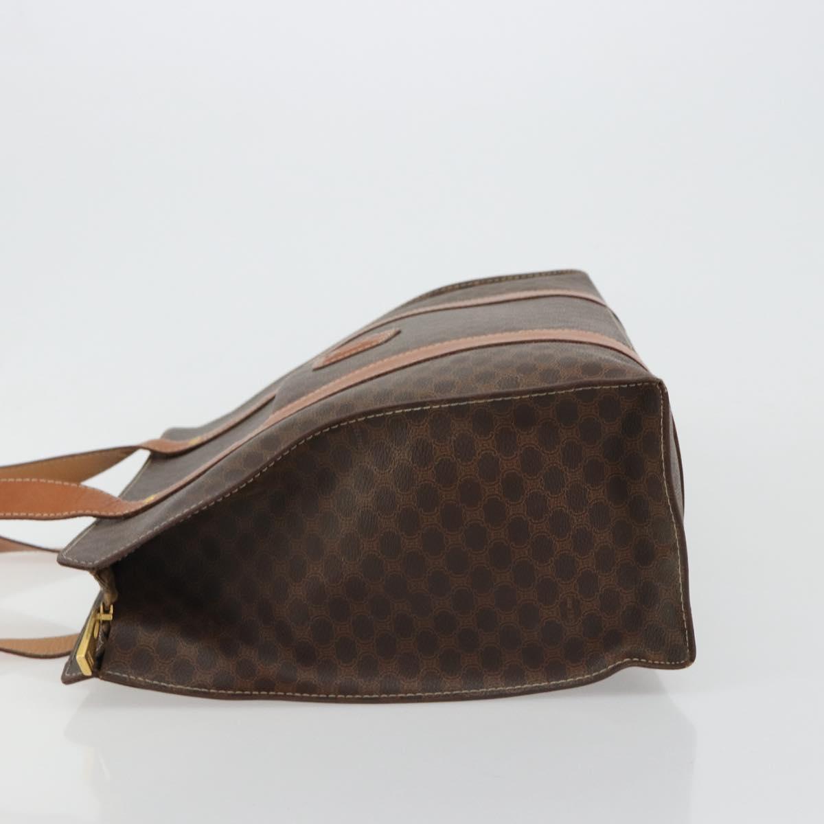 CELINE Macadam Canvas Tote Bag PVC Leather Brown Gold Auth ep14781 - Jerrillo image 4