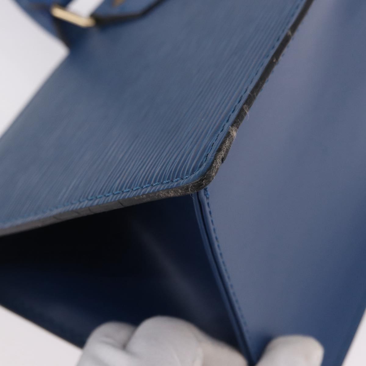 LOUIS VUITTON Epi Sac Triangle Hand Bag Blue M52095 LV Auth ep14837 - Jerrillo image 9