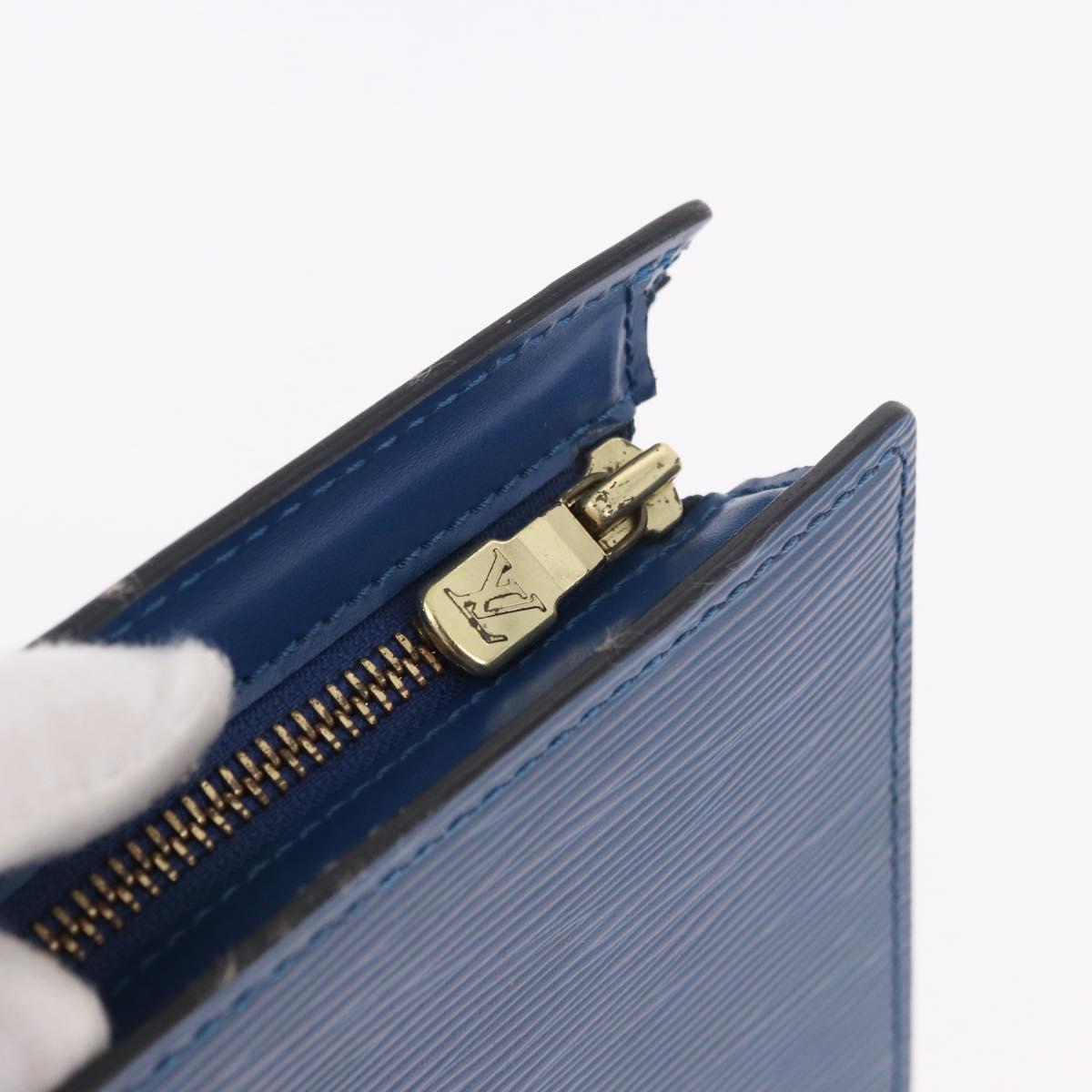 LOUIS VUITTON Epi Sac Triangle Hand Bag Blue M52095 LV Auth ep14837 - Jerrillo image 10