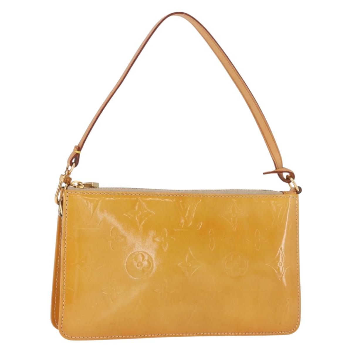 LOUIS VUITTON Monogram Vernis Lexington Pouch Beige M91010 LV Auth gh1374 - Jerrillo