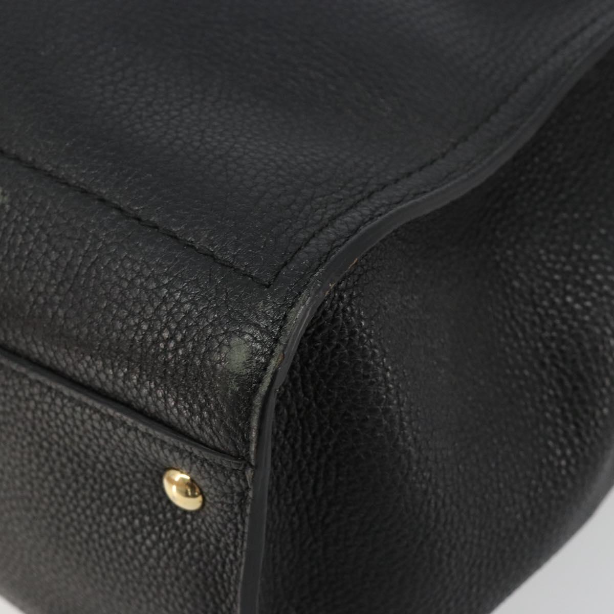 Salvatore Ferragamo Gancini Tote Bag Leather Black Gold Auth gh2138 - Jerrillo image 10