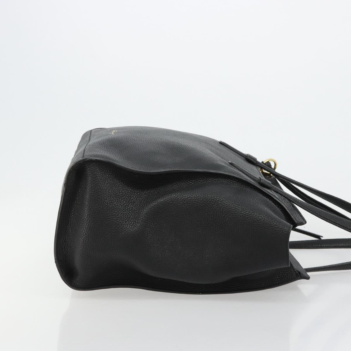 Salvatore Ferragamo Gancini Tote Bag Leather Black Gold Auth gh2138 - Jerrillo image 4