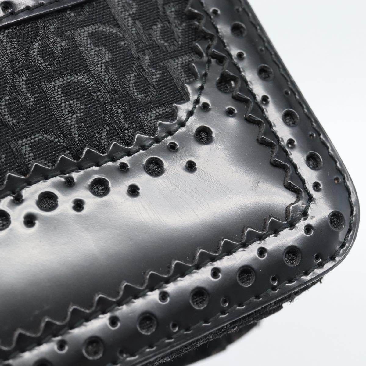 Christian Dior Trotter Canvas Shoulder Bag Black Silver Auth hk2968A - Jerrillo image 10