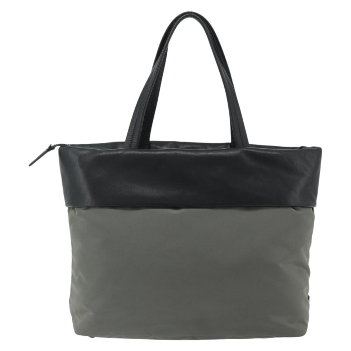 PRADA Hand Bag Nylon Leather Gray black Auth ka4199A - Jerrillo image 2