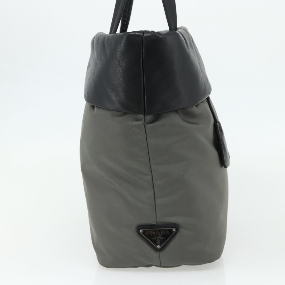 PRADA Hand Bag Nylon Leather Gray black Auth ka4199A - Jerrillo image 3