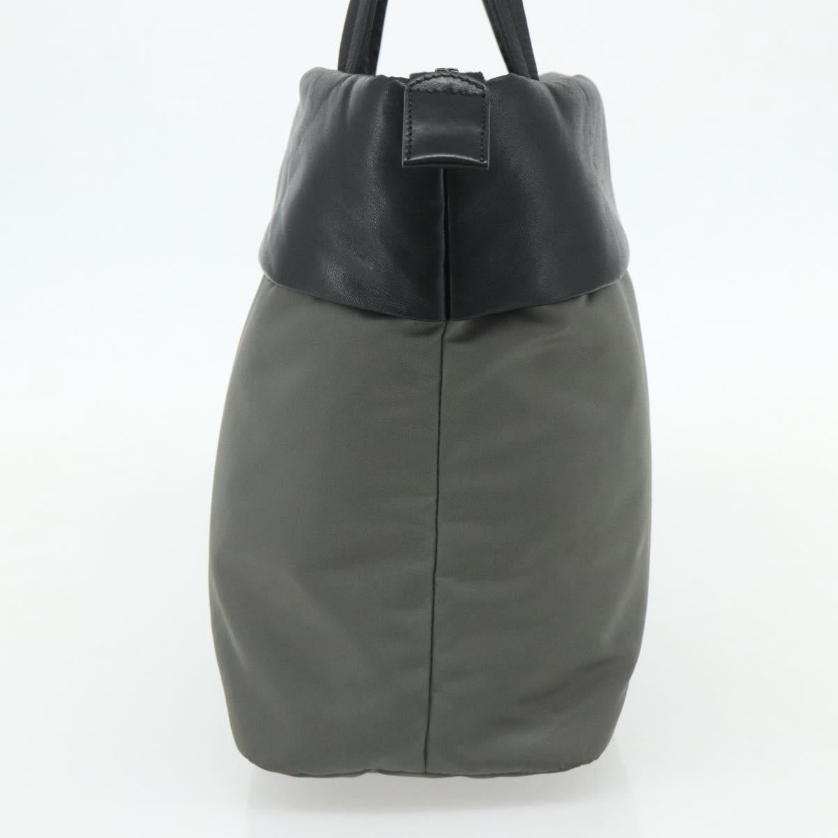 PRADA Hand Bag Nylon Leather Gray black Auth ka4199A - Jerrillo image 4