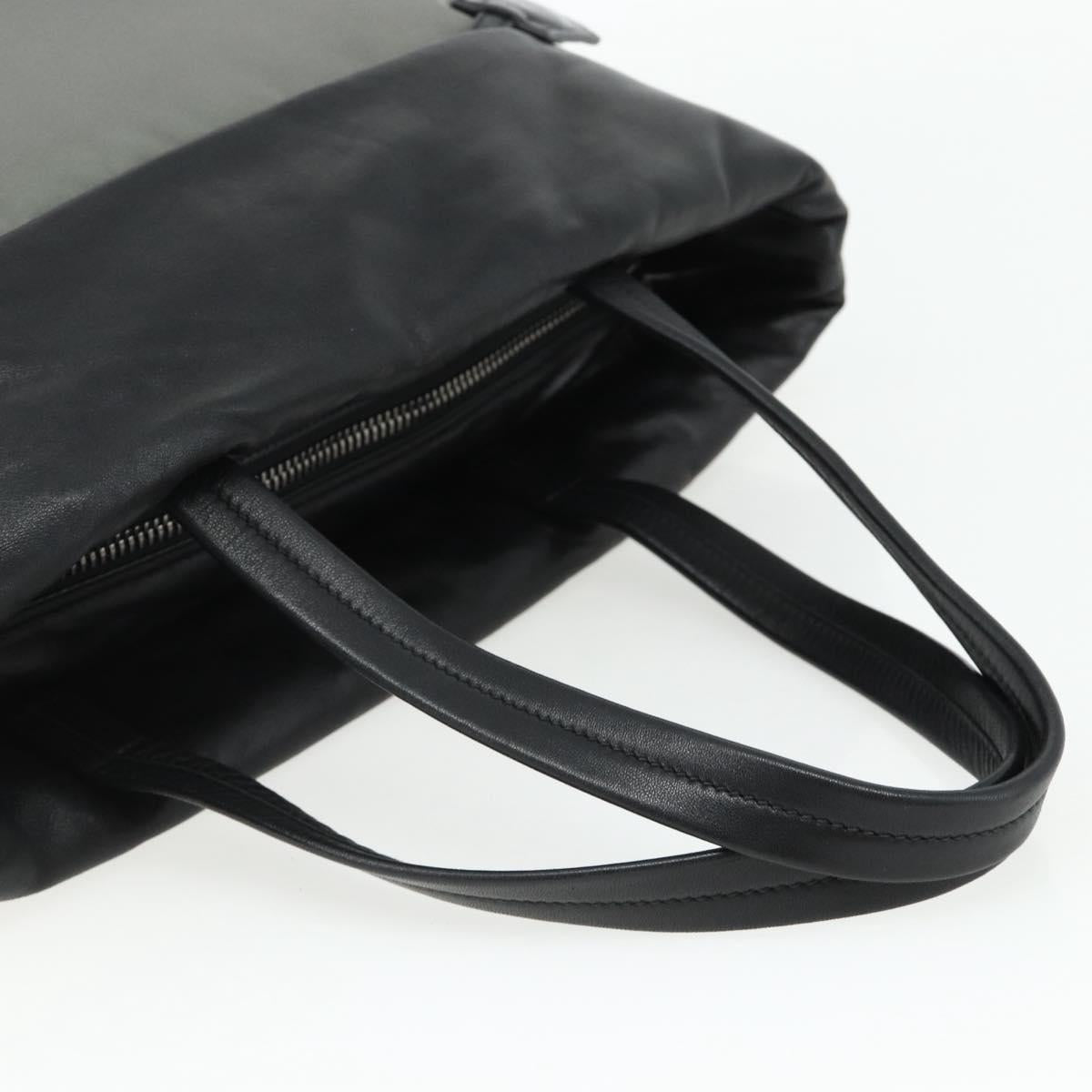PRADA Hand Bag Nylon Leather Gray black Auth ka4199A - Jerrillo image 7