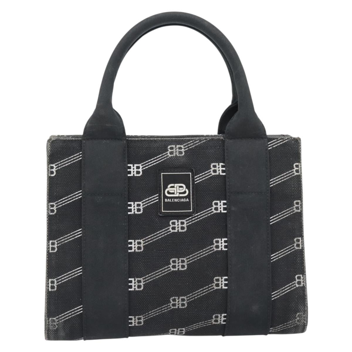 BALENCIAGA Hand Bag Canvas 2way Black Silver 620882 Auth ka4467 - Jerrillo image 2