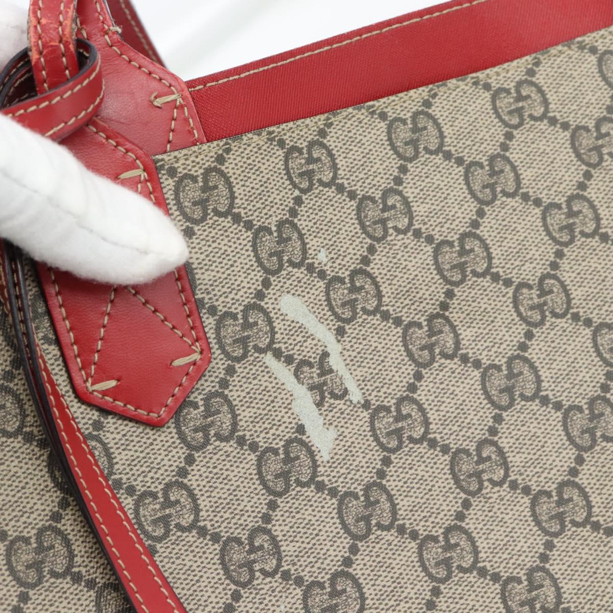 GUCCI GG Supreme Tote Bag PVC Beige Auth ka4557 - Jerrillo image 9