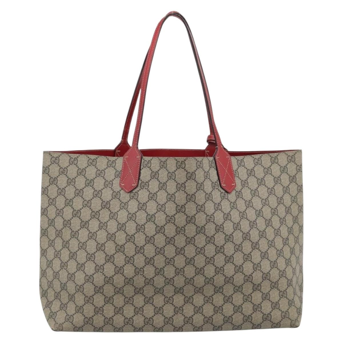 GUCCI GG Supreme Tote Bag PVC Beige Auth ka4557 - Jerrillo image 2