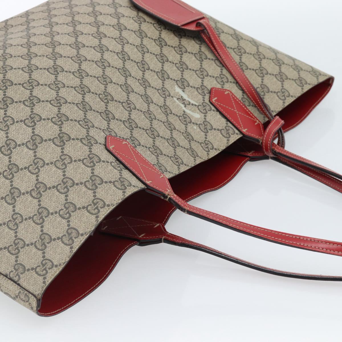 GUCCI GG Supreme Tote Bag PVC Beige Auth ka4557 - Jerrillo image 6