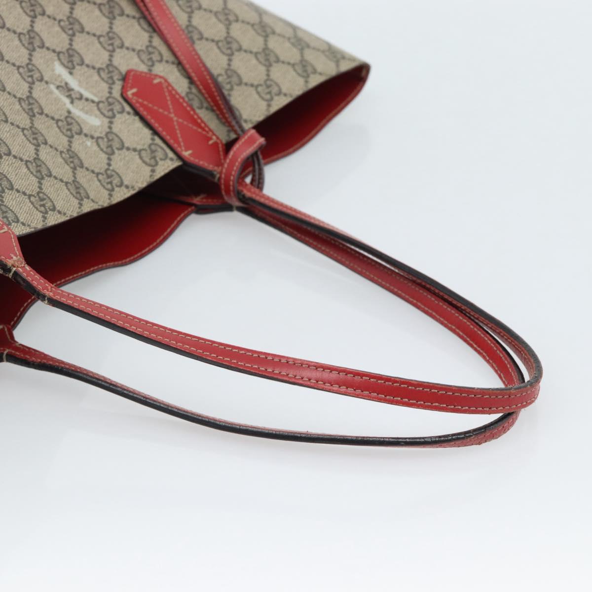 GUCCI GG Supreme Tote Bag PVC Beige Auth ka4557 - Jerrillo image 7