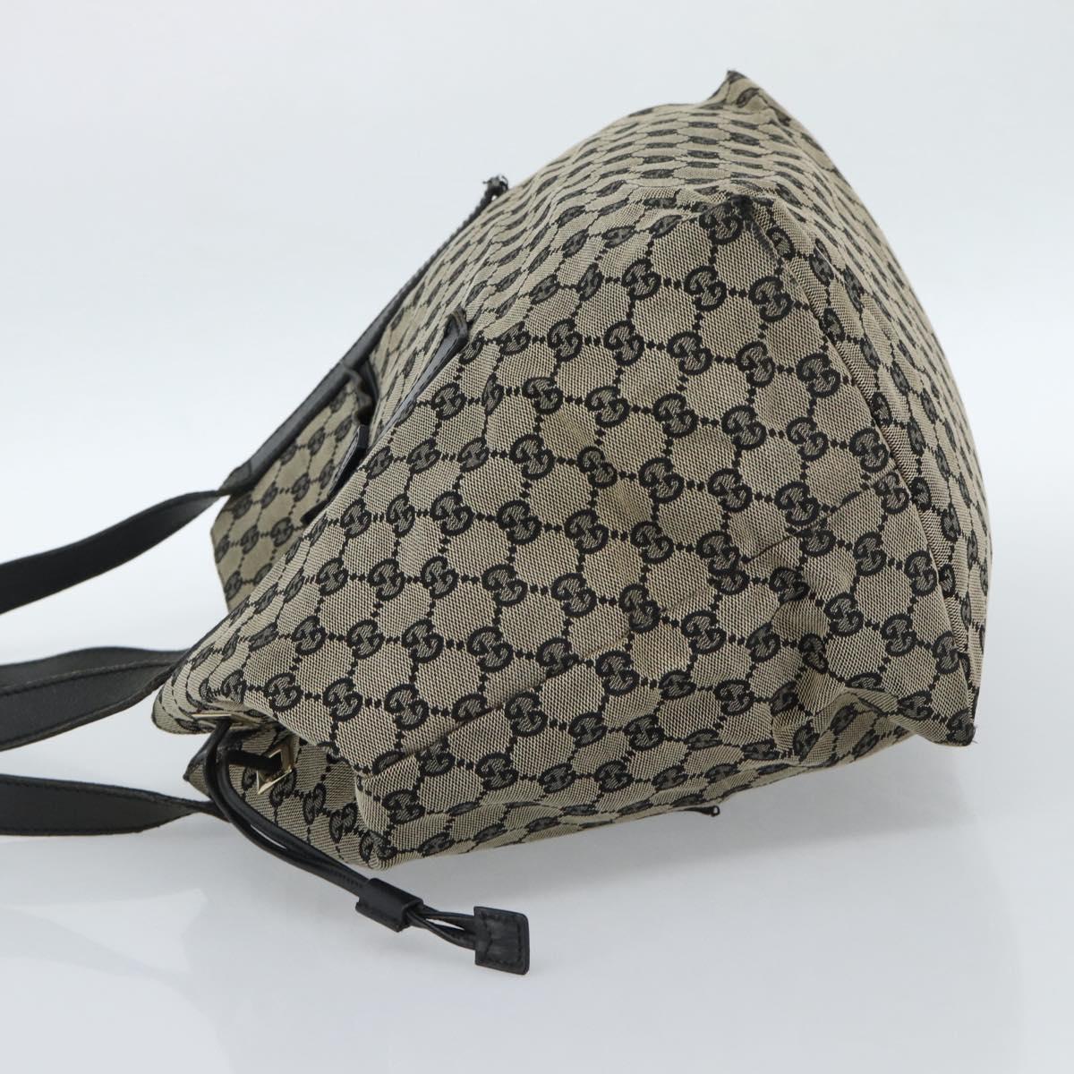 GUCCI GG Canvas Tote Bag Black Beige 019 0493 1669 Auth ka4701 - Jerrillo image 4