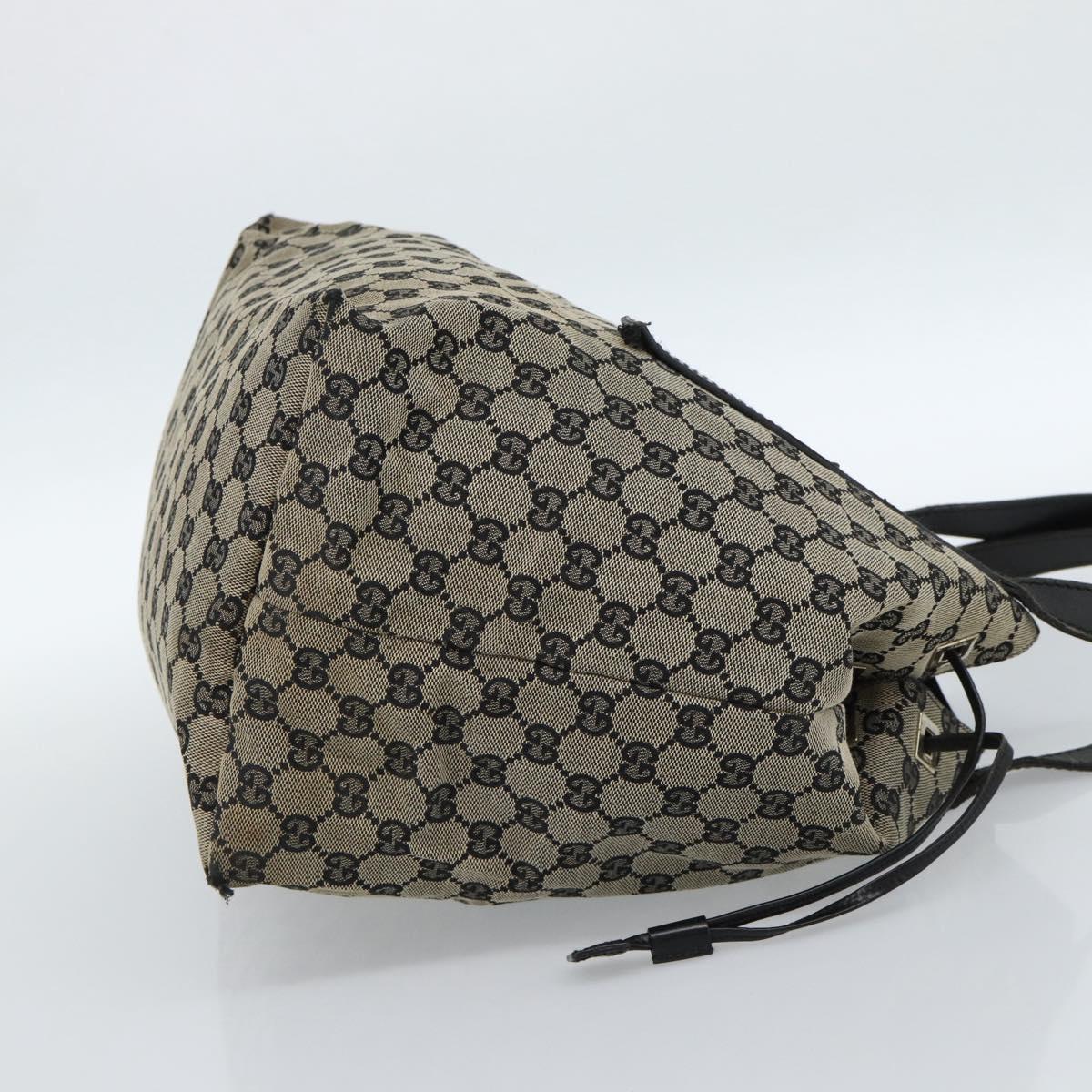 GUCCI GG Canvas Tote Bag Black Beige 019 0493 1669 Auth ka4701 - Jerrillo image 5