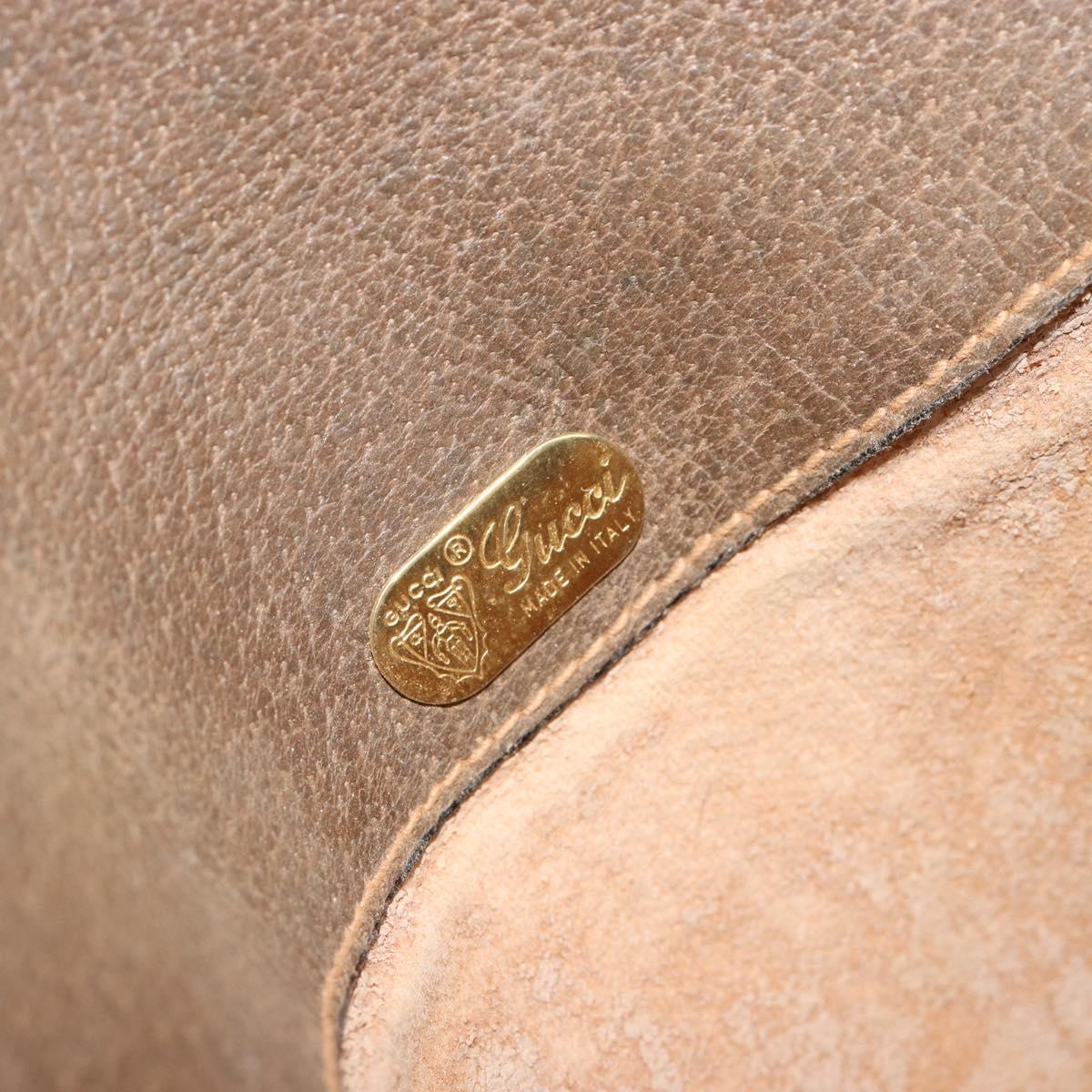 GUCCI GG Supreme Shoulder Bag PVC Beige Gold Auth ka4706 - Jerrillo image 10
