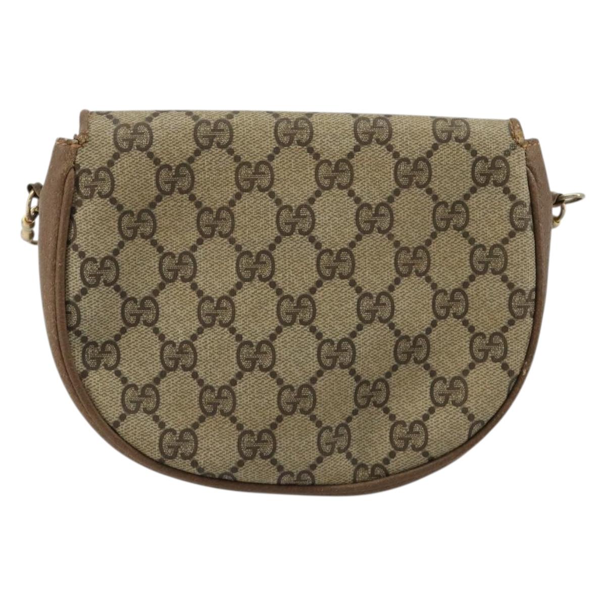 GUCCI GG Supreme Shoulder Bag PVC Beige Gold Auth ka4706 - Jerrillo image 2