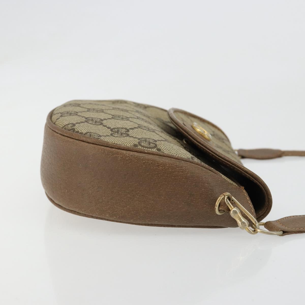 GUCCI GG Supreme Shoulder Bag PVC Beige Gold Auth ka4706 - Jerrillo image 3