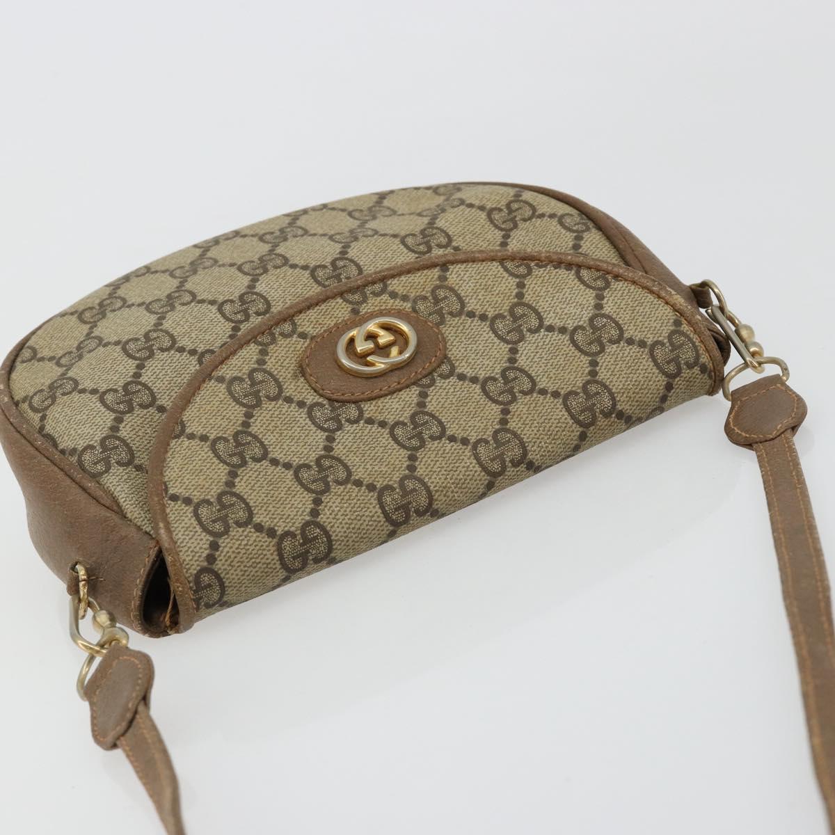 GUCCI GG Supreme Shoulder Bag PVC Beige Gold Auth ka4706 - Jerrillo image 6