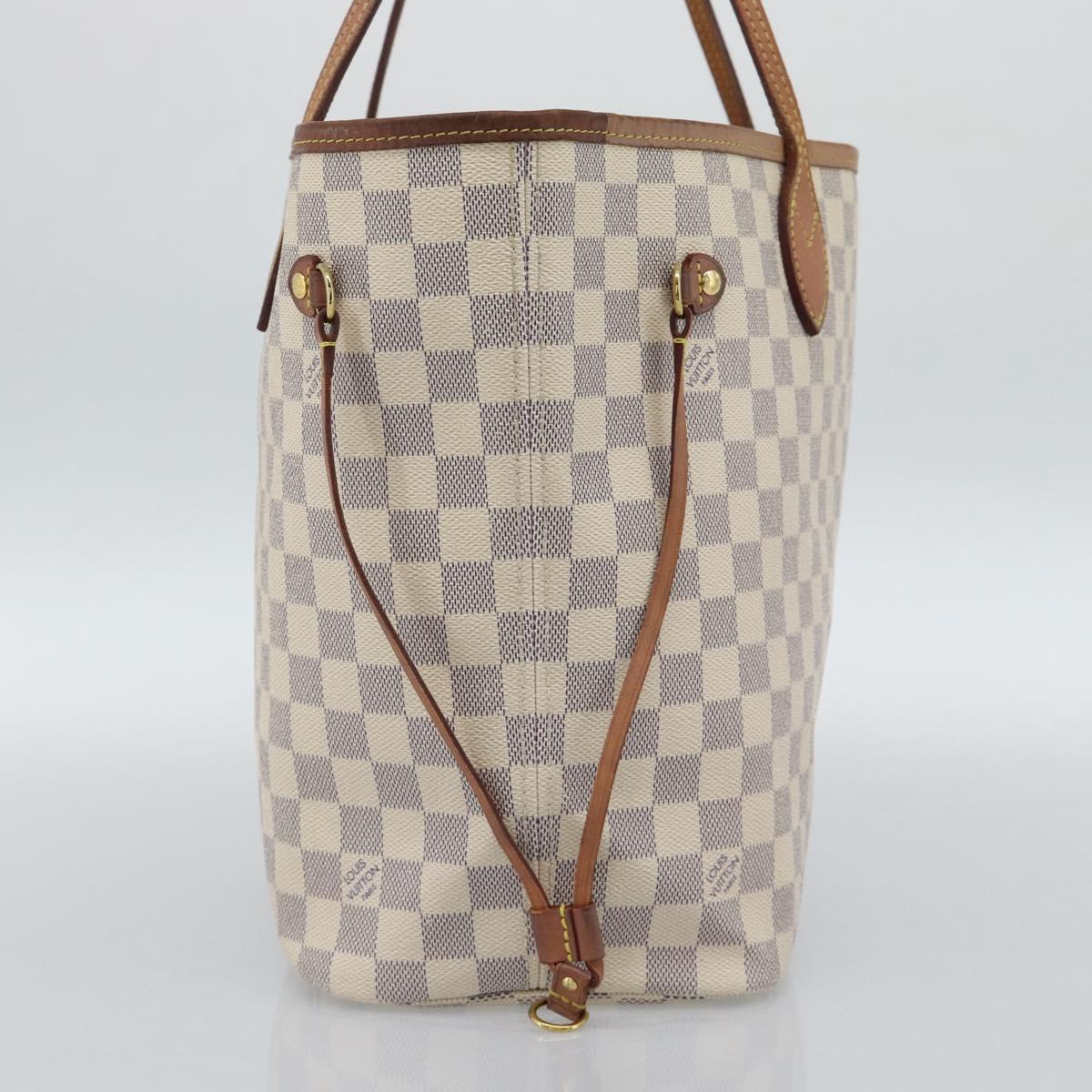 LOUIS VUITTON Damier Azur Neverfull MM Tote Bag N41605 LV Auth ka4805 - Jerrillo image 4