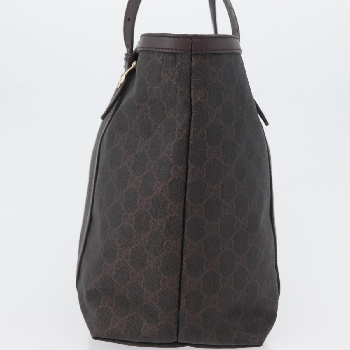 GUCCI GG Supreme Tote Bag PVC Gold Dark Brown 309613 Auth ki6444 - Jerrillo image 3