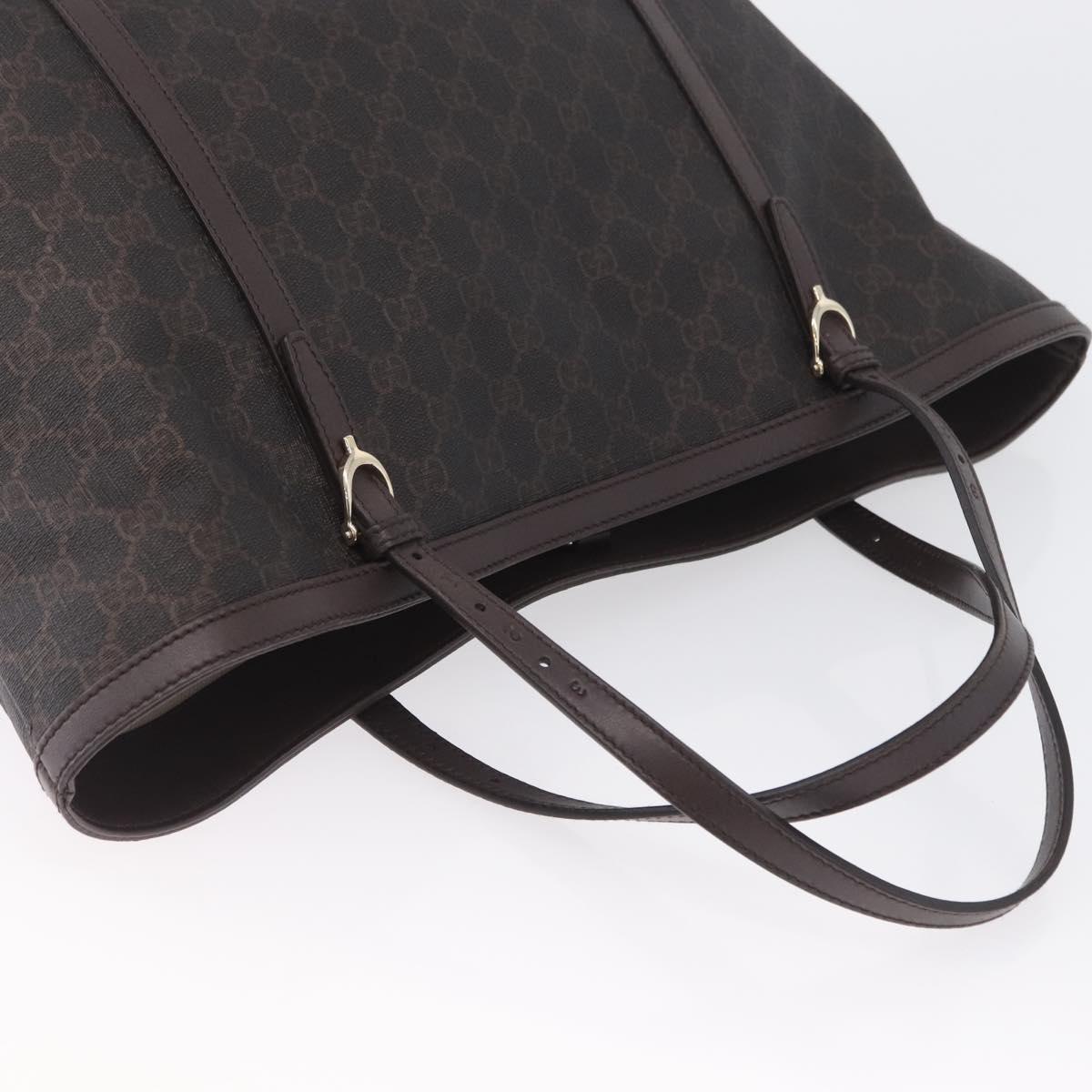 GUCCI GG Supreme Tote Bag PVC Gold Dark Brown 309613 Auth ki6444 - Jerrillo image 6
