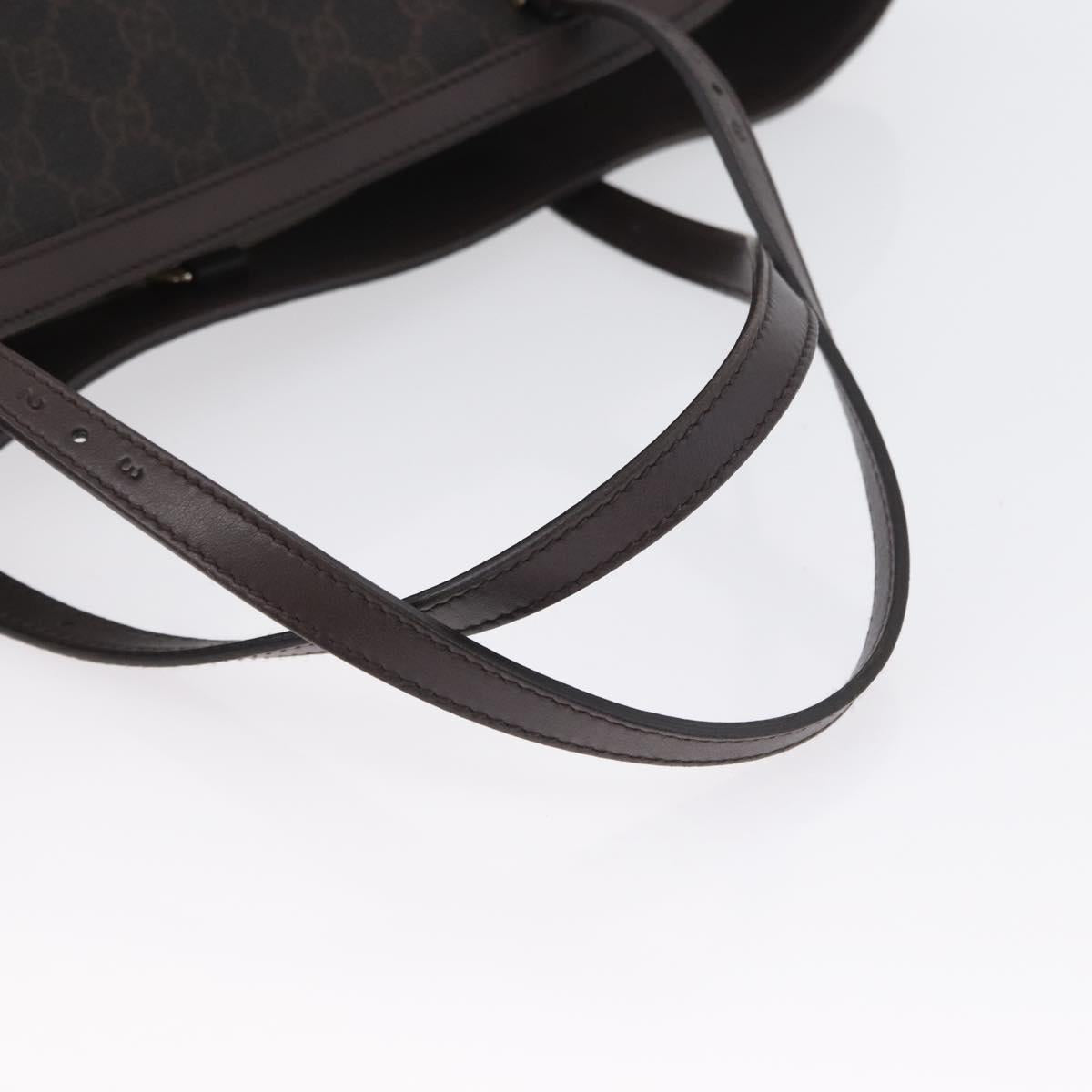GUCCI GG Supreme Tote Bag PVC Gold Dark Brown 309613 Auth ki6444 - Jerrillo image 7