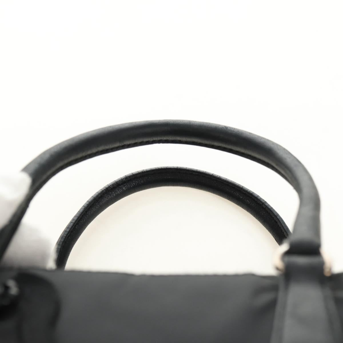 PRADA Hand Bag Nylon Black Silver Auth ki6652SM - Jerrillo image 8