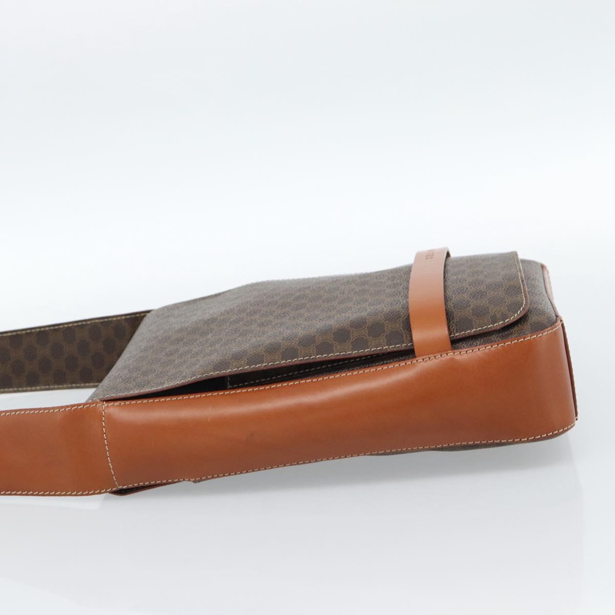 CELINE Macadam Canvas Shoulder Bag PVC Leather Brown Gold Auth ki6682A - Jerrillo image 3