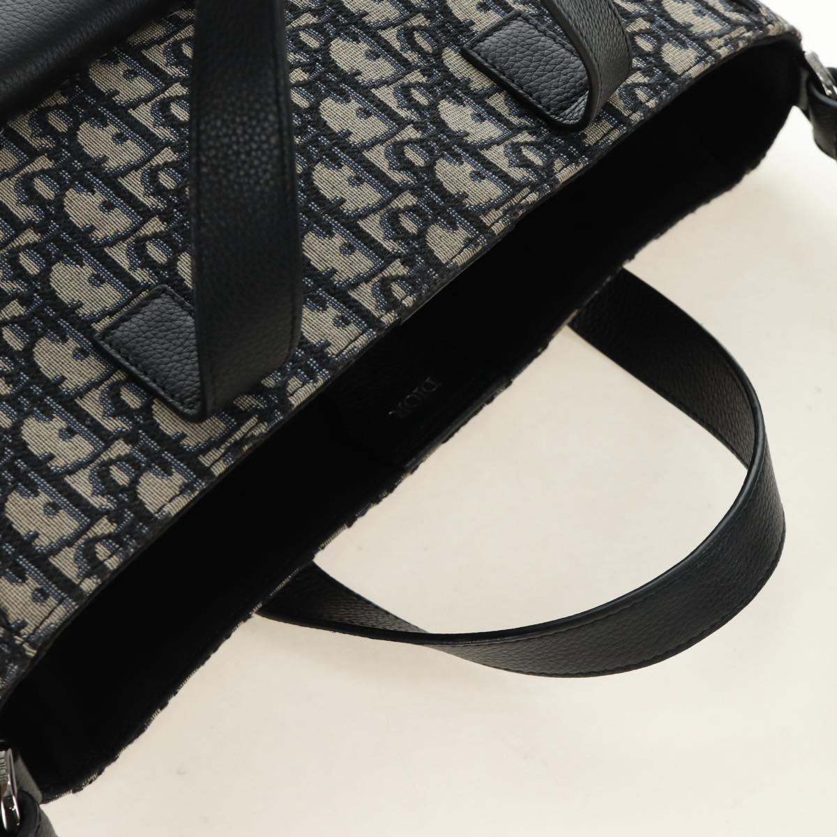 Christian Dior Trotter Canvas Hand Bag 2way Navy Silver Auth ki6683SAM - Jerrillo image 6