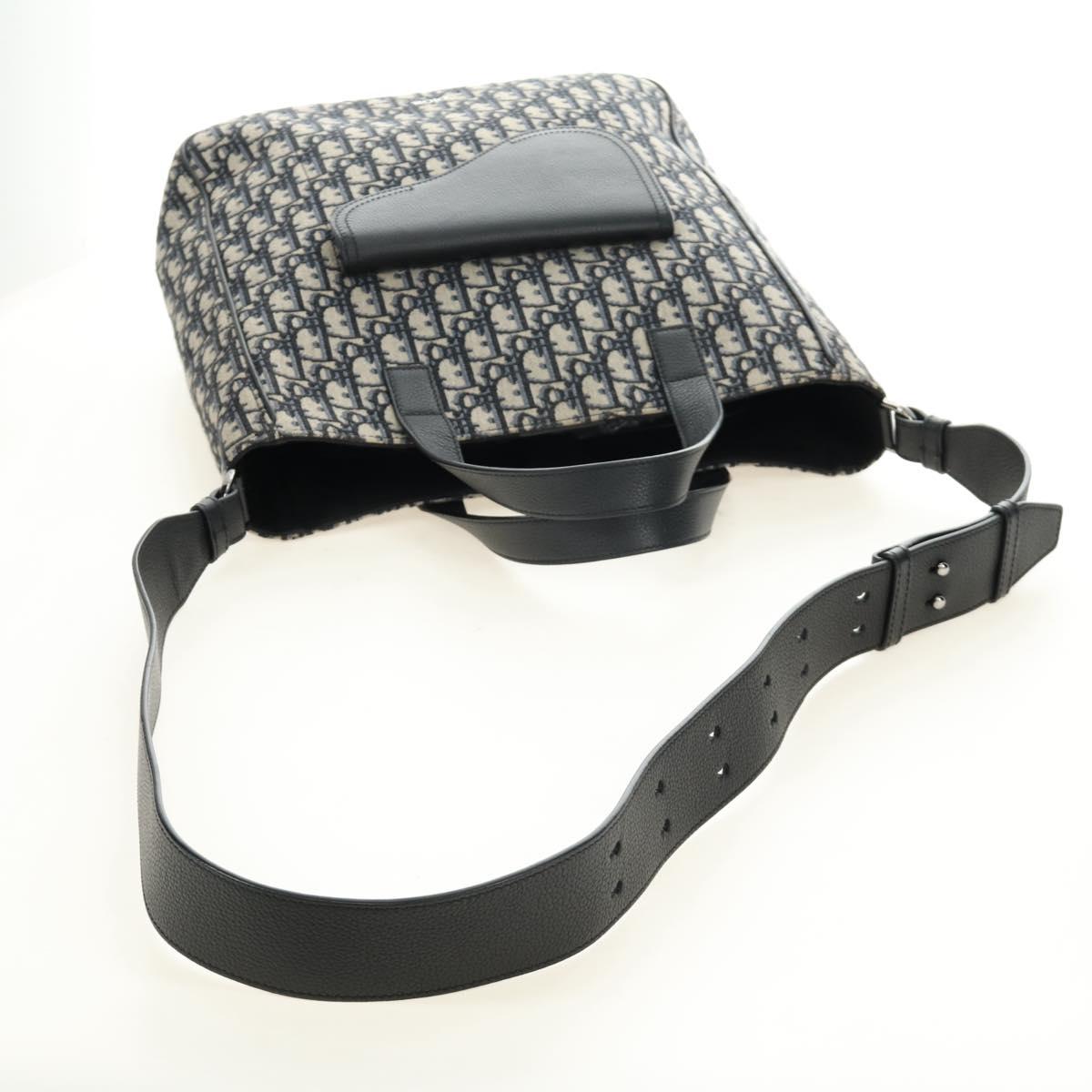 Christian Dior Trotter Canvas Hand Bag 2way Navy Silver Auth ki6683SAM - Jerrillo image 9