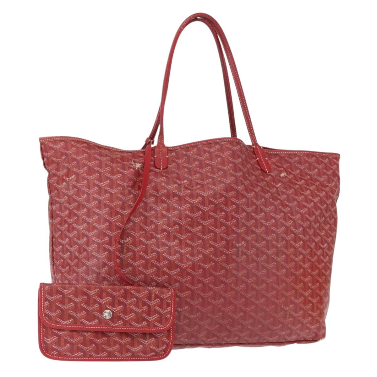 GOYARD Herringbone Saint Louis GM Tote Bag PVC Red Auth mr1936 - Jerrillo