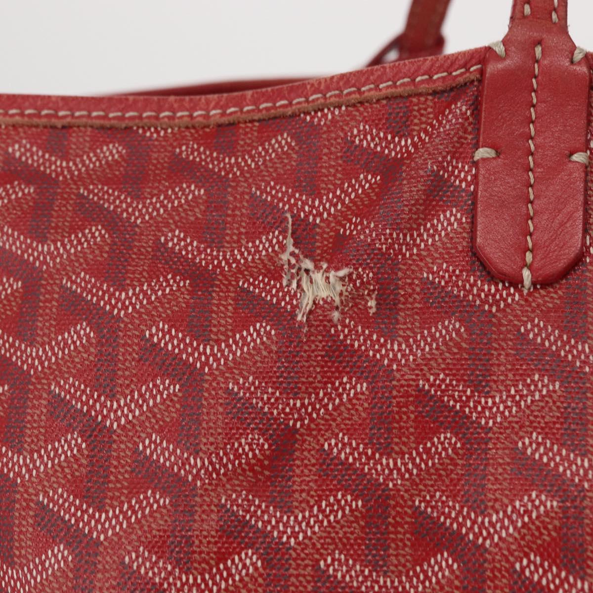 GOYARD Herringbone Saint Louis GM Tote Bag PVC Red Auth mr1936 - Jerrillo image 2