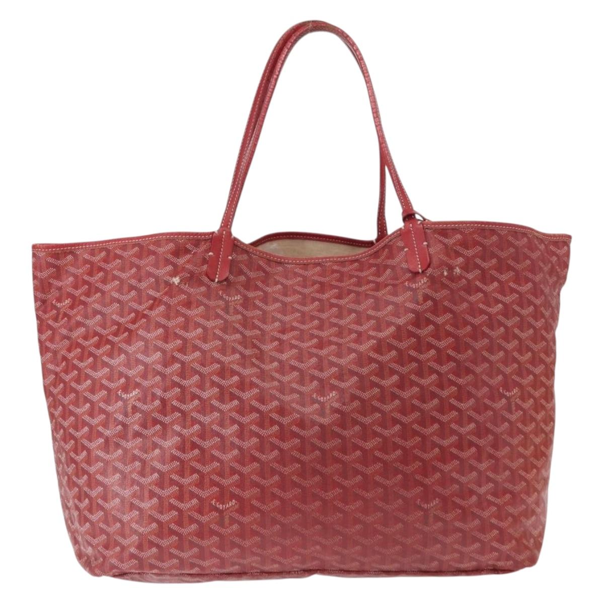 GOYARD Herringbone Saint Louis GM Tote Bag PVC Red Auth mr1936 - Jerrillo image 4