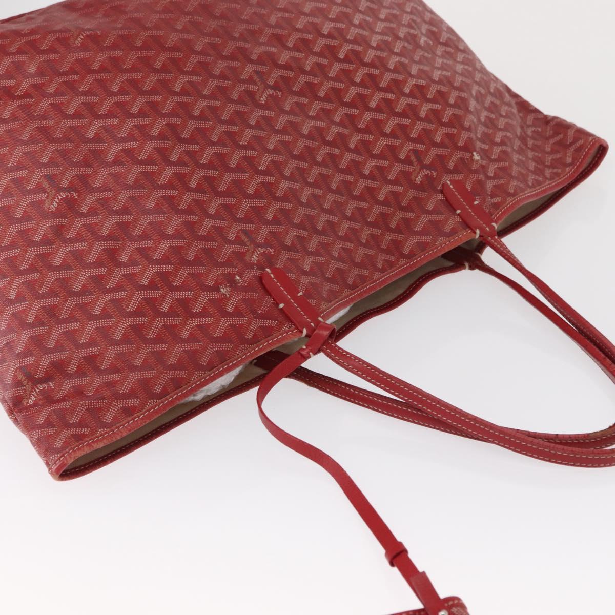 GOYARD Herringbone Saint Louis GM Tote Bag PVC Red Auth mr1936 - Jerrillo image 8