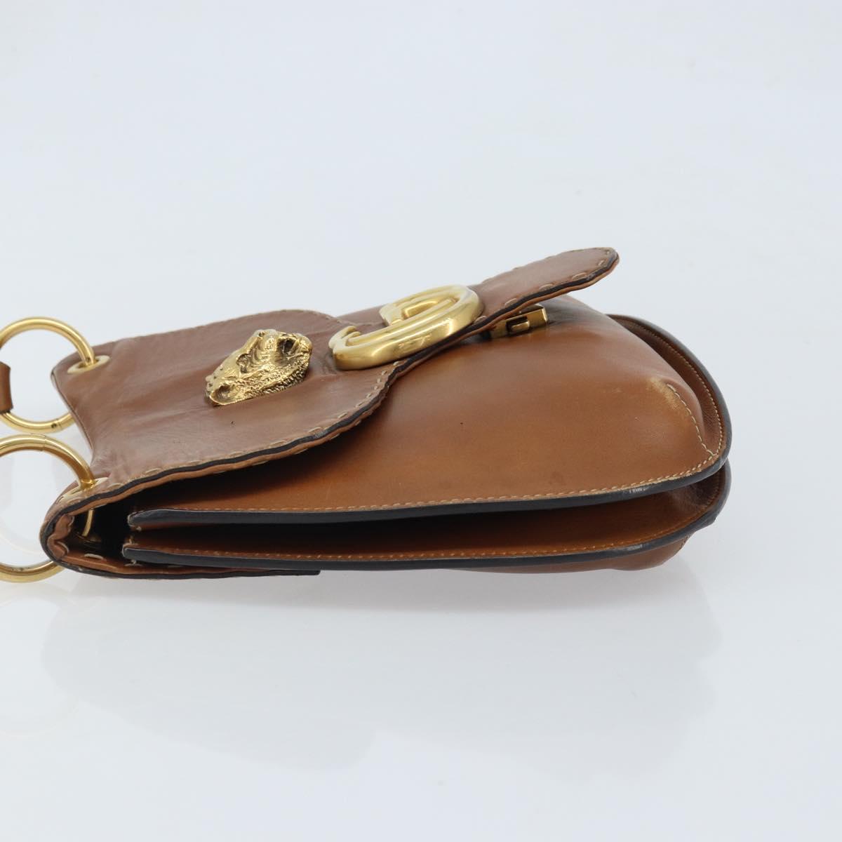 GUCCI Shoulder Bag Leather Brown Gold 409154 Auth mr2049 - Jerrillo image 5