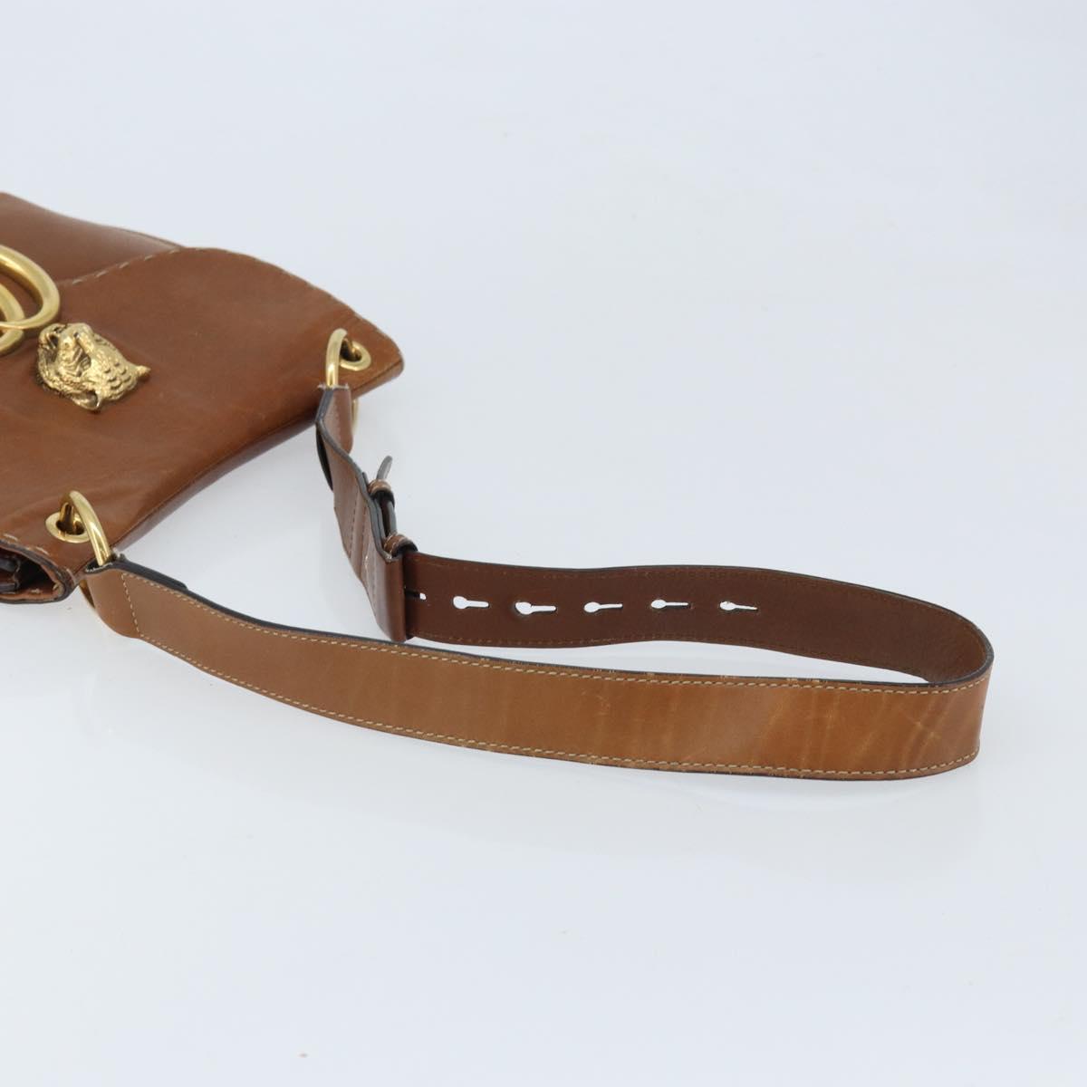 GUCCI Shoulder Bag Leather Brown Gold 409154 Auth mr2049 - Jerrillo image 7
