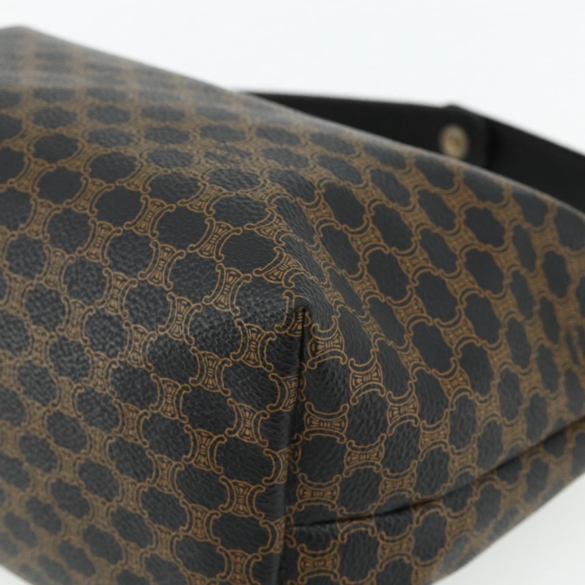 CELINE Macadam Canvas Hand Bag PVC Leather Black Gold Auth mr2503A - Jerrillo image 10