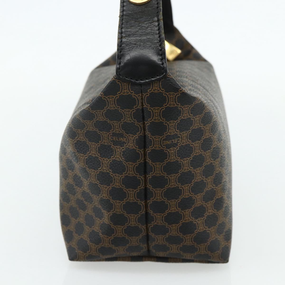 CELINE Macadam Canvas Hand Bag PVC Leather Black Gold Auth mr2503A - Jerrillo image 5