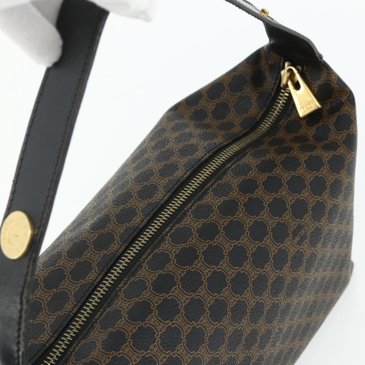 CELINE Macadam Canvas Hand Bag PVC Leather Black Gold Auth mr2503A - Jerrillo image 6