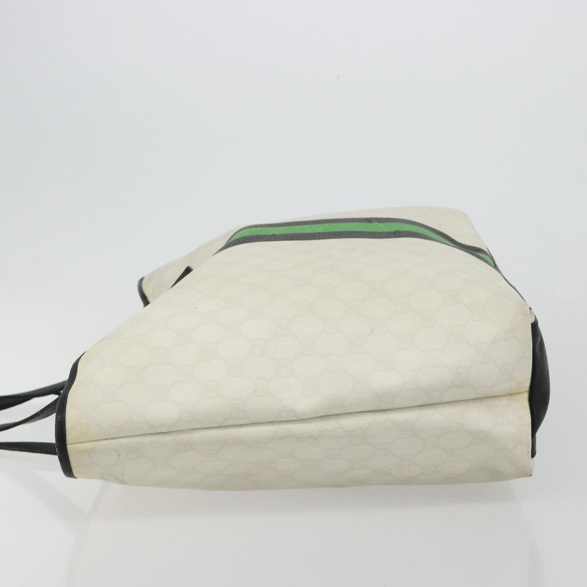 GUCCI GG Supreme Sherry Line Tote Bag PVC White 257245 Auth ti3964 - Jerrillo image 4