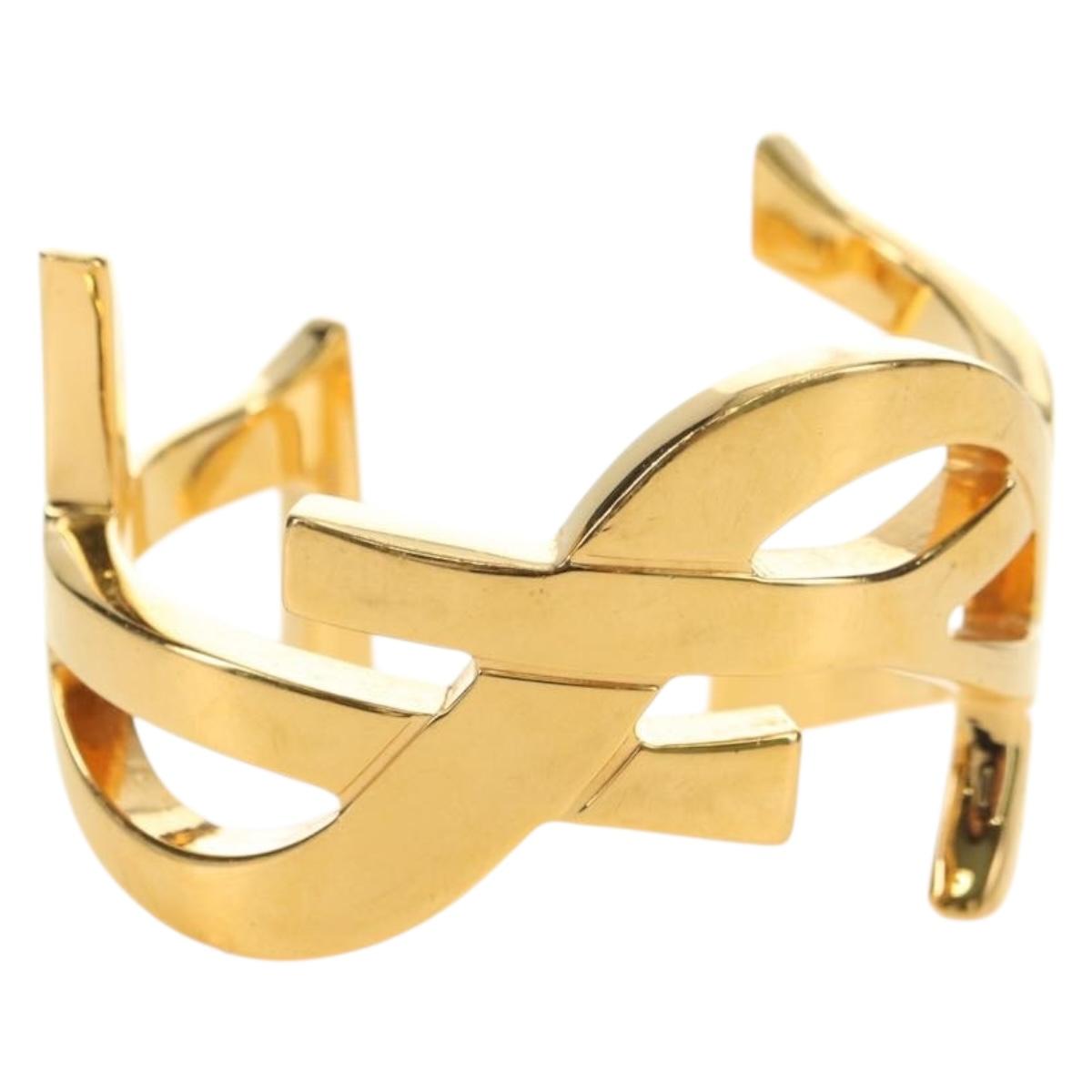 SAINT LAURENT Cassandra Bracelet metal Gold Auth yk20367M - Jerrillo image 2