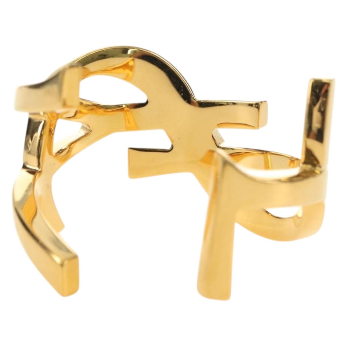 SAINT LAURENT Cassandra Bracelet metal Gold Auth yk20367M - Jerrillo image 3