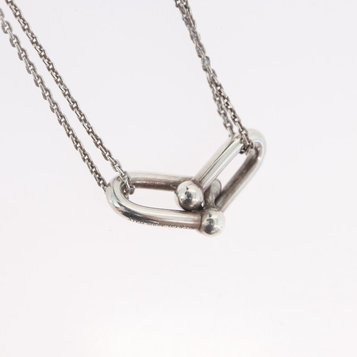 TIFFANY&Co. Hardware Double Link Necklace Ag925 Silver Auth 133241SAM - Jerrillo image 3
