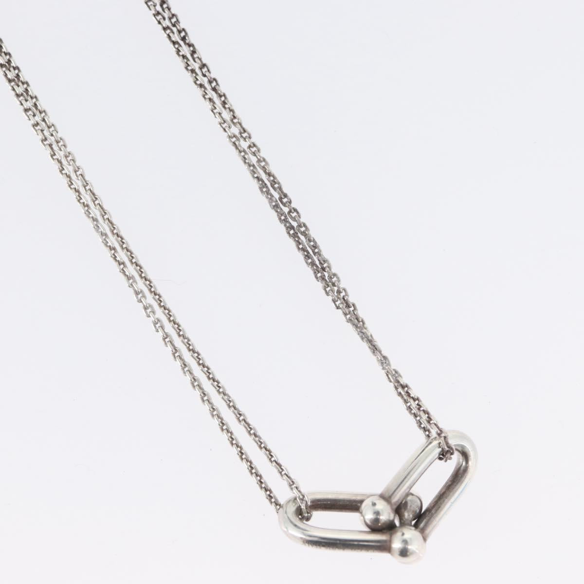 TIFFANY&Co. Hardware Double Link Necklace Ag925 Silver Auth 133241SAM - Jerrillo image 4