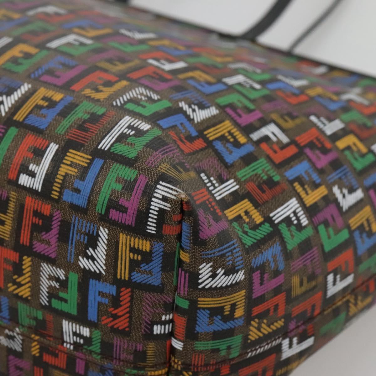 FENDI Zucchino Canvas Tote Bag Multicolor Gold Auth 138069V - Jerrillo image 8