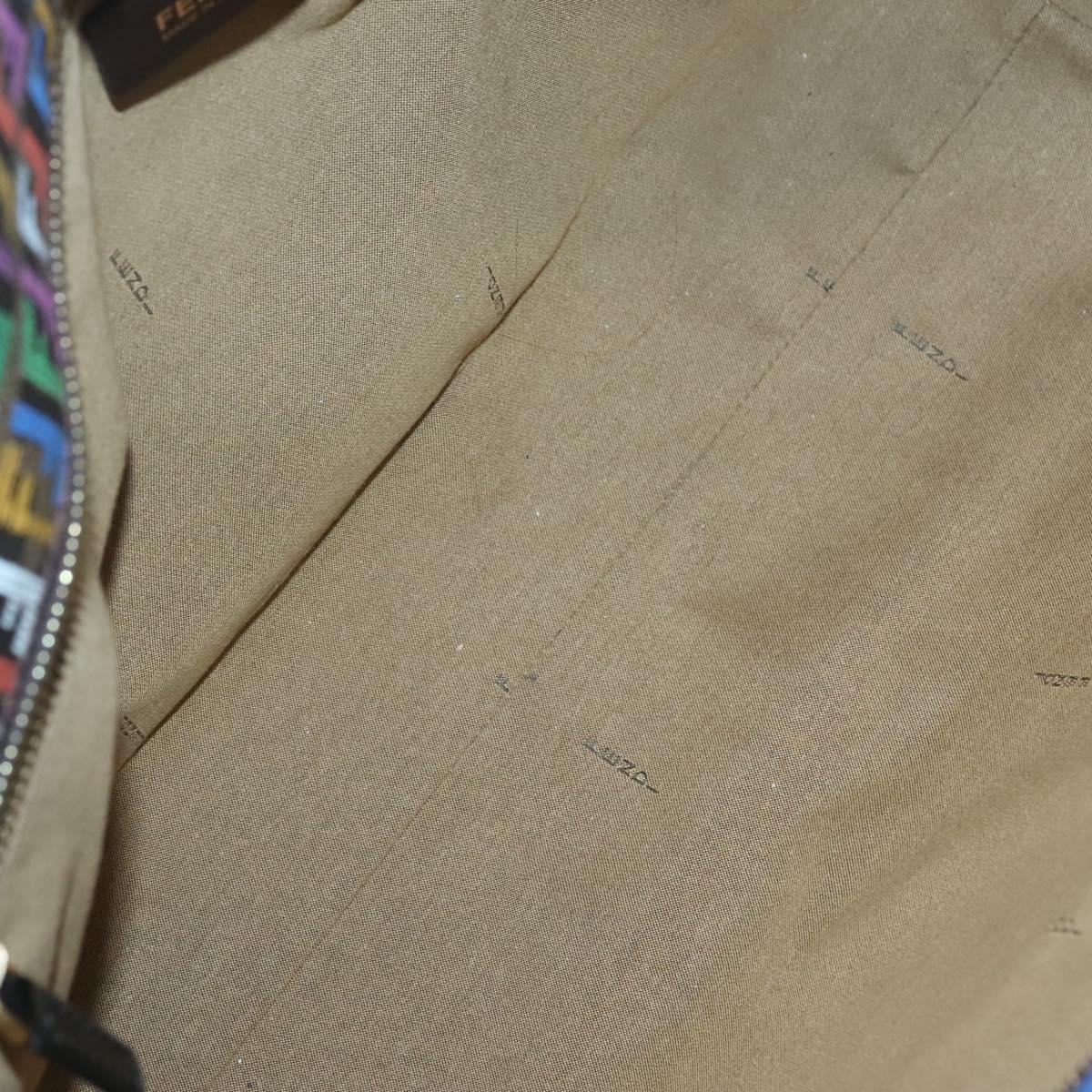 FENDI Zucchino Canvas Tote Bag Multicolor Gold Auth 138069V - Jerrillo image 10