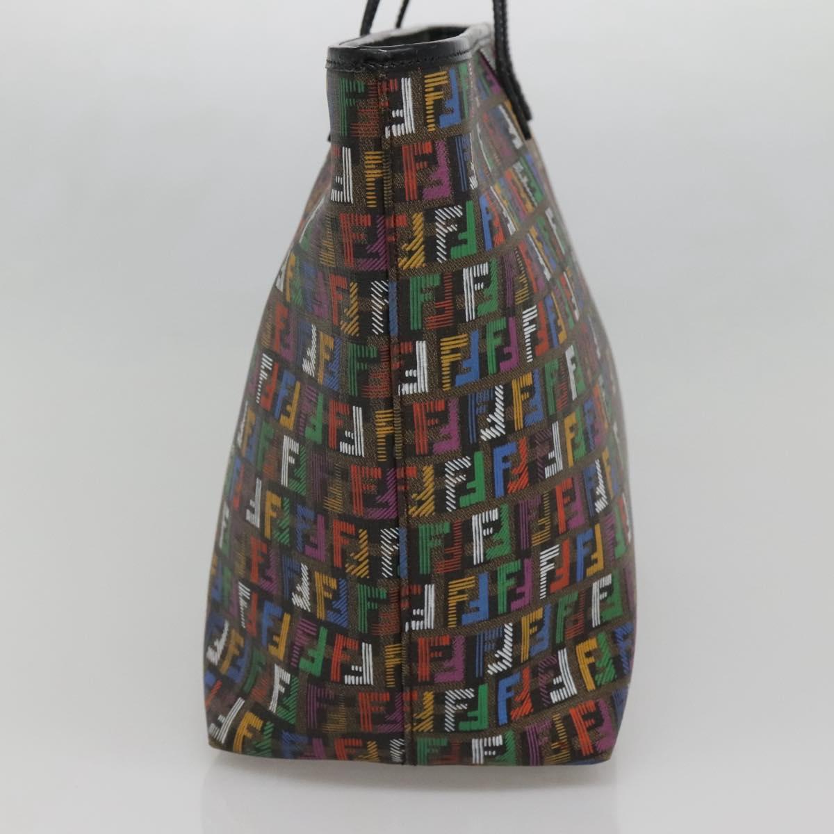 FENDI Zucchino Canvas Tote Bag Multicolor Gold Auth 138069V - Jerrillo image 3