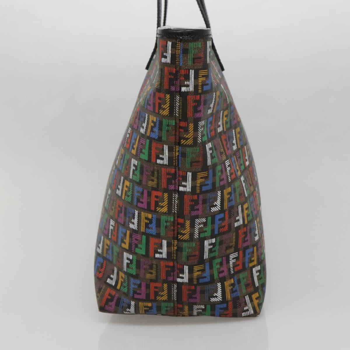 FENDI Zucchino Canvas Tote Bag Multicolor Gold Auth 138069V - Jerrillo image 4