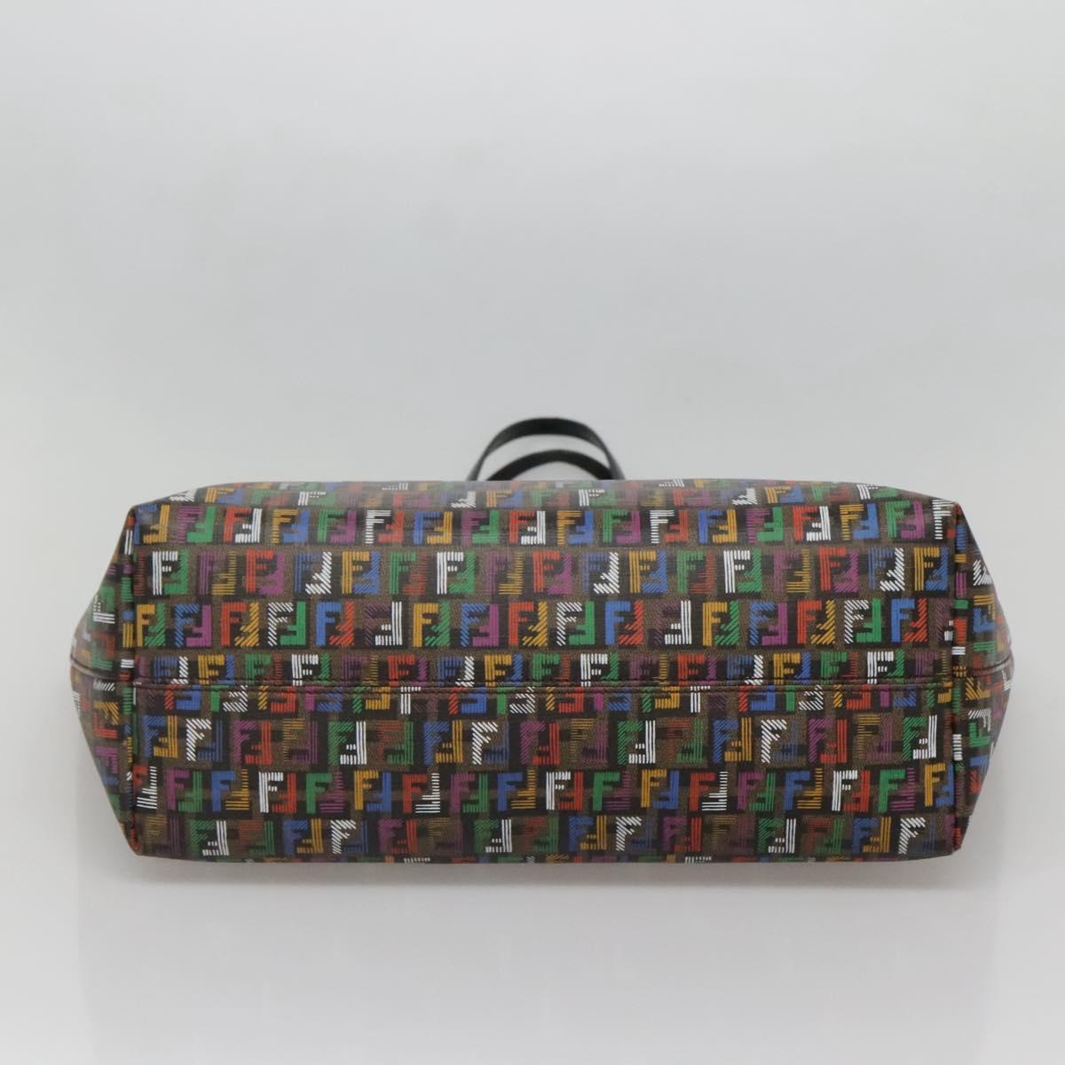 FENDI Zucchino Canvas Tote Bag Multicolor Gold Auth 138069V - Jerrillo image 5